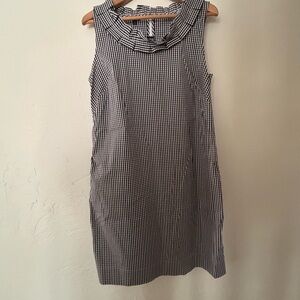 Talbots black and white Gingham Sleeveless Dress